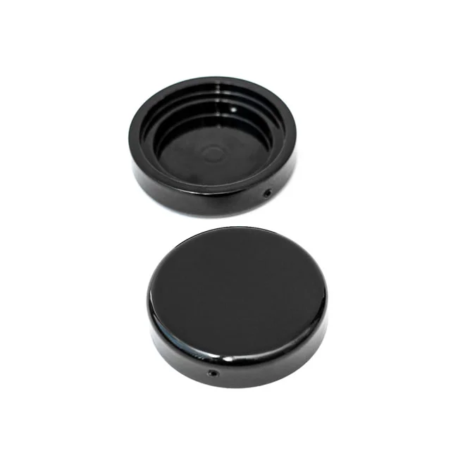 Killer Custom Custom, fork tube cap bolt covers. Gloss black