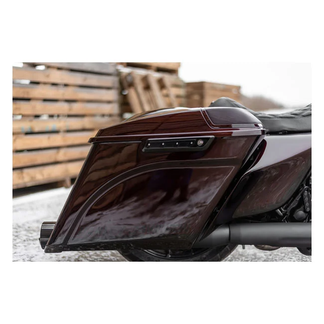 Killer Custom Custom, saddlebag latch inserts. Black