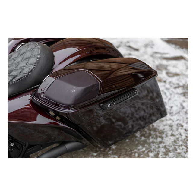 Killer Custom Custom, saddlebag latch inserts. Black