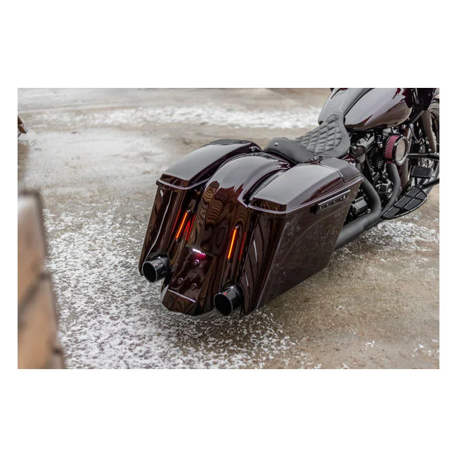 Killer Custom Custom, saddlebag latch inserts. Black