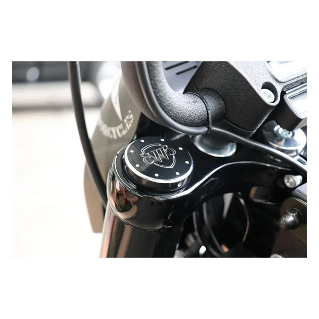 Cult-Werk 2-piece fork tube cap bolt cover kit, Logo