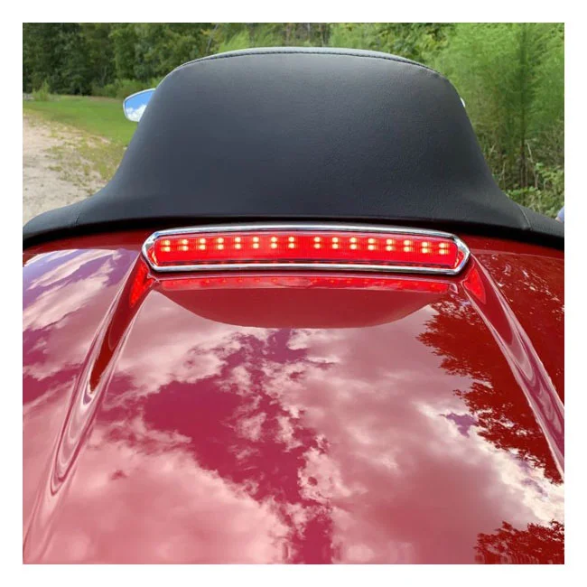 Custom Dynamics Dynamics, Tour-Pak® lid light. Chrome, red lens