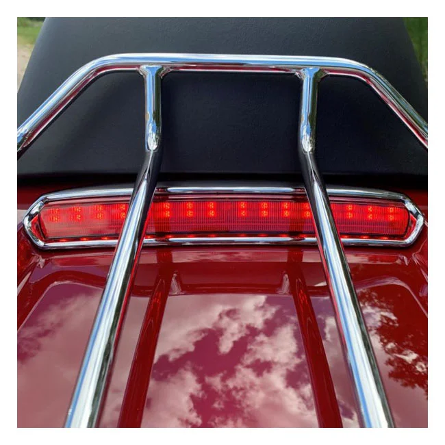 Custom Dynamics Dynamics, Tour-Pak® lid light. Chrome, red lens
