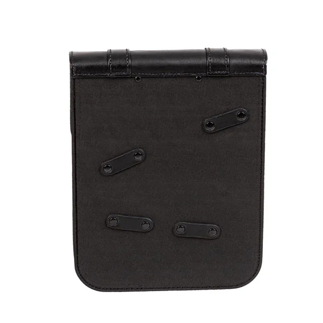 MCS Full leather swing arm bag left, 9 liter. Black - 923325