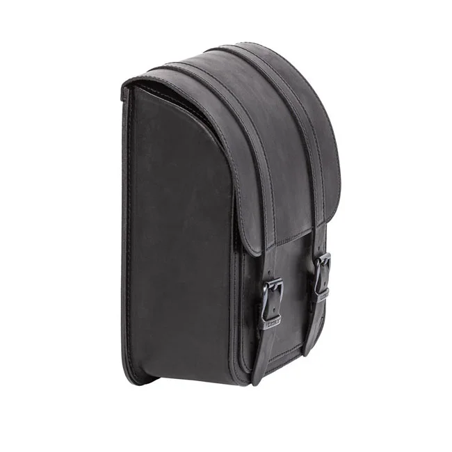 MCS Full leather swing arm bag left, 9 liter. Black - 923325