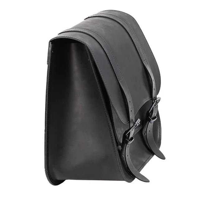 MCS Single leather saddlebag ''Postman''. 30 liters. Black - 923341