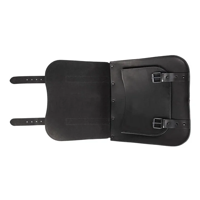 MCS Single leather saddlebag ''Postman''. 30 liters. Black - 923341
