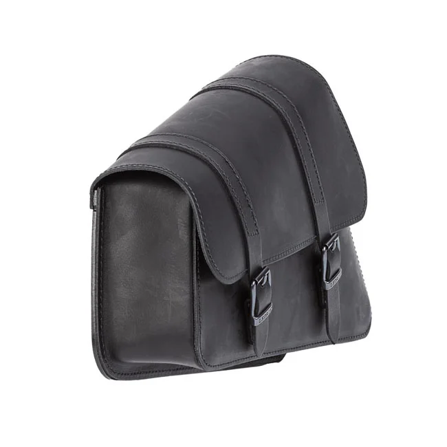 MCS Leather swingarm bag left, 6.5 liter. Black - 923343
