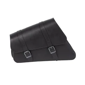 MCS MCS, leather swingarm bag left, 6.5 liter. Black
