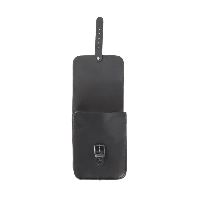 MCS Full leather sissy bar bag. Black - 923344