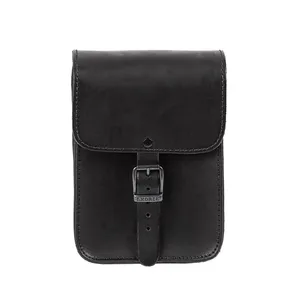 MCS MCS, full leather sissy bar bag. Black