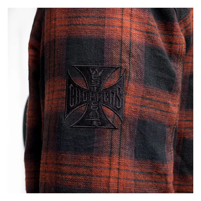 West Coast Choppers WCC Austin Kevlar riding shirt red/black