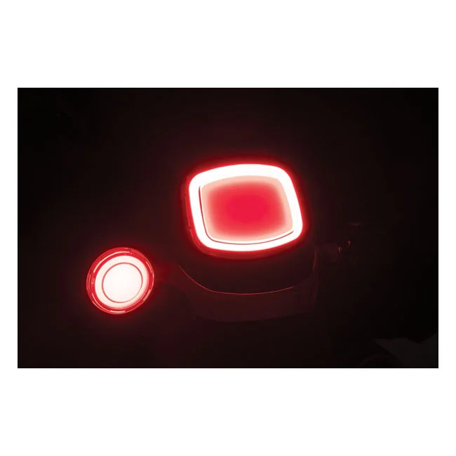 Kuryakyn Rear tracer LED turn signal insert set. smoke lens