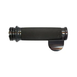 Avon Grips Avon Custom Contour grips, black anodized/black rubber