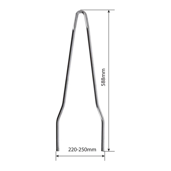 Westland Customs New Old School sissy bar. Wide, chrome