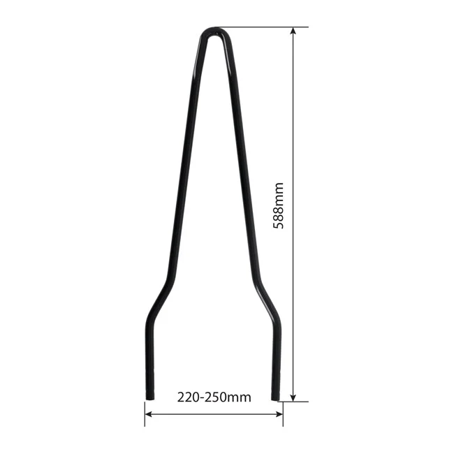 Westland Customs Customs, New Old School sissy bar. Wide, black
