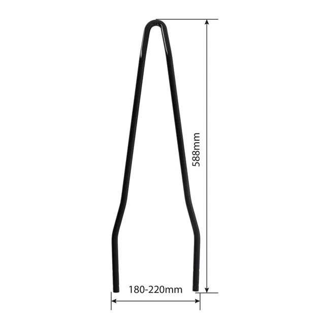 Westland Customs New Old School sissy bar. Narrow, black