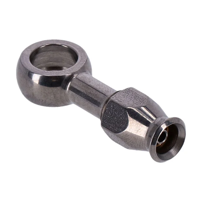 Goodridge 3/8" (10mm) banjo fitting straight. Stainless