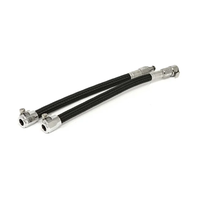 Goodridge QD fuel crossover line black braided textile