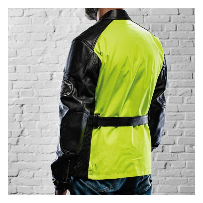 Holy Freedom Freedom Quattro Vision leather jacket black/fluo yellow