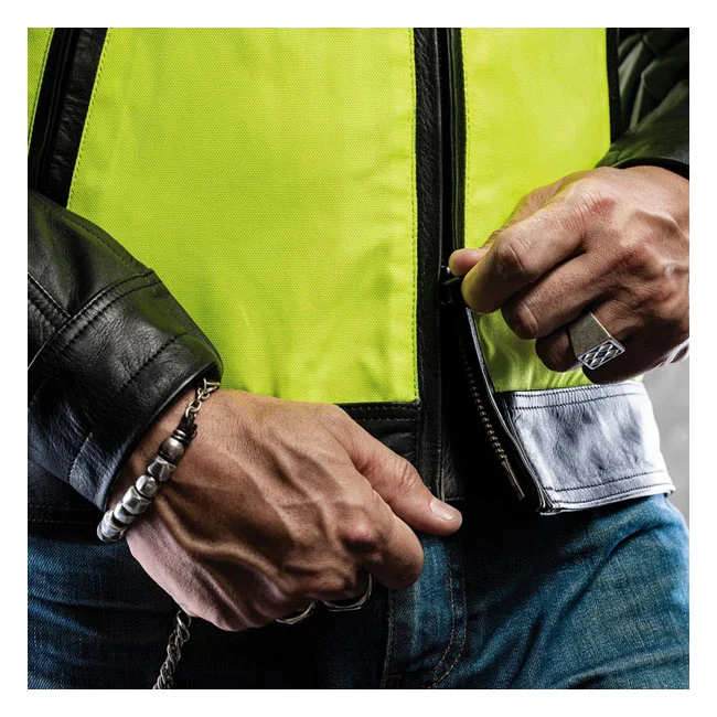 Holy Freedom Freedom Zero Vision leather jacket black/fluo yellow