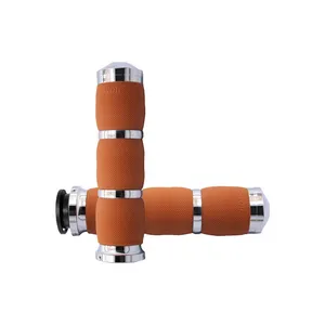 Avon Grips Avon air cushioned grips, chrome, tan rubber