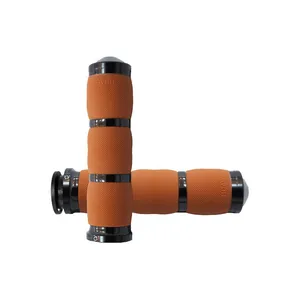 Avon Grips Avon air cushioned grips, black anodized, tan rubber