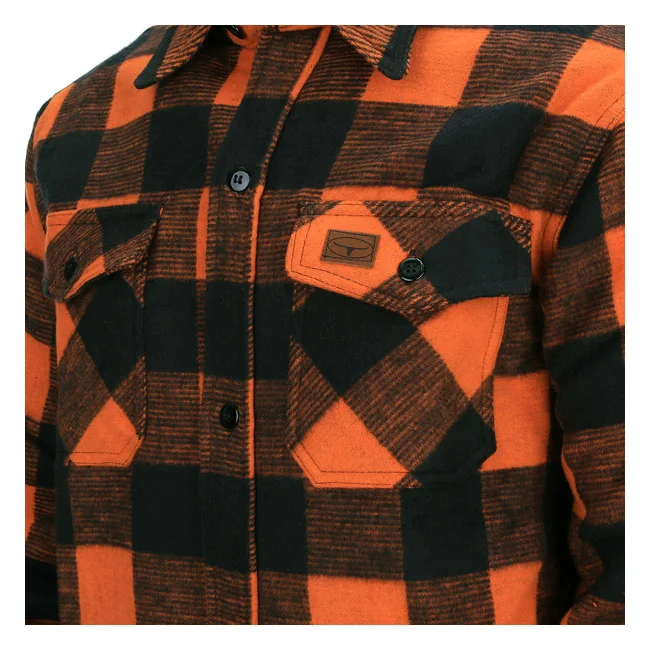 Army Surplus Lumberjack flannel shirt checkered orange/black