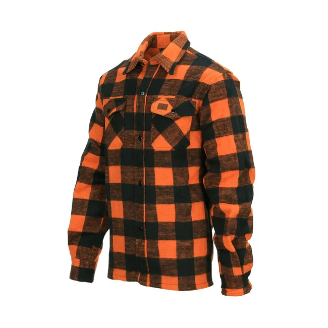 Army Surplus Lumberjack flannel shirt checkered orange/black
