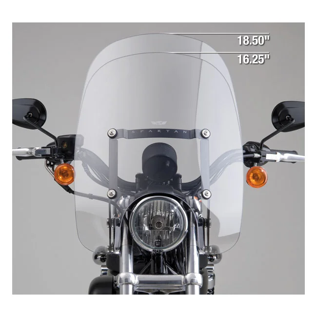 National Cycle NC Spartan® Quick Release Windshield - Clear, 18.50" high