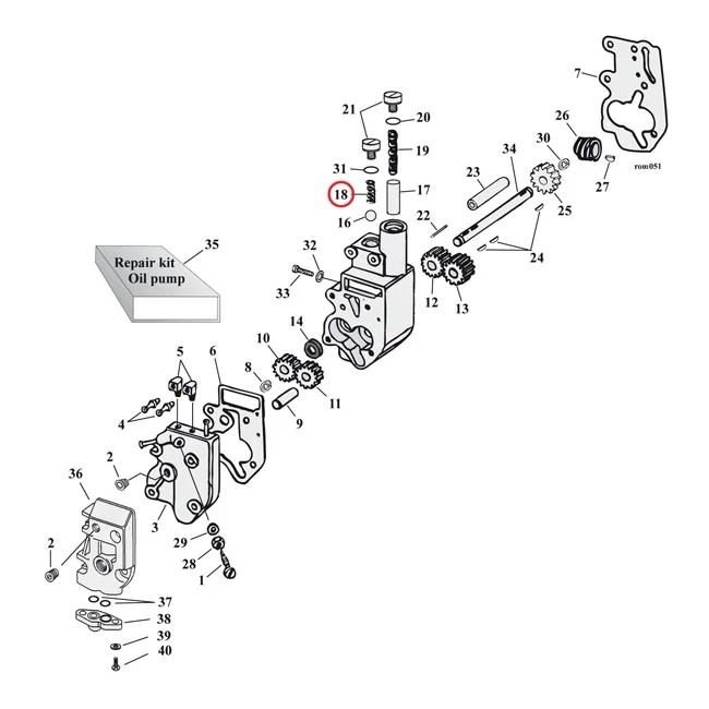 MCS Spring, oil pump check valve - 26363-36