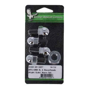 Gardner-Westcott GW, rocker shaft end plug set. Acorn style. Chrome