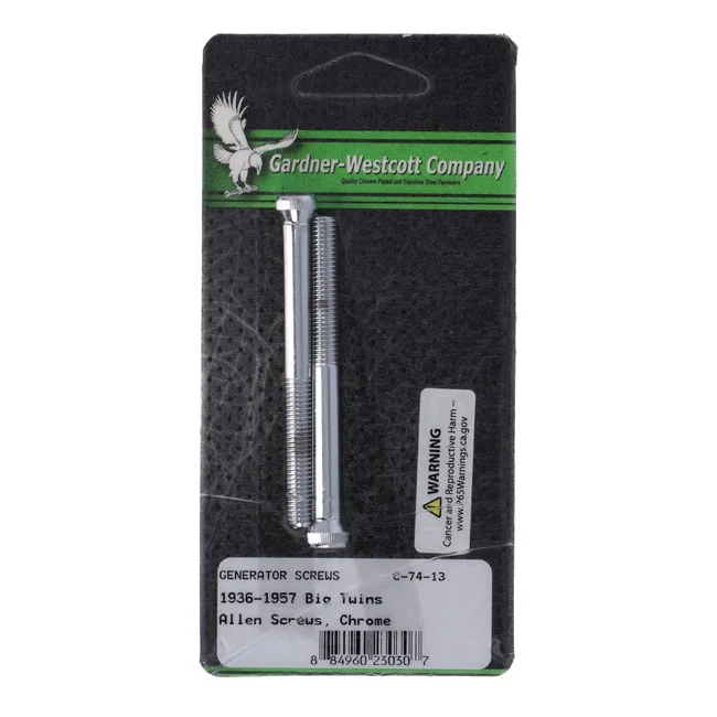 Gardner-Westcott GW, generator mount kit. Chrome. Allen head. - 30011-36