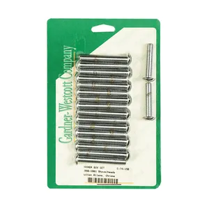 Gardner-Westcott GW, Shovel rocker box bolt kit. Buttonhead, chrome