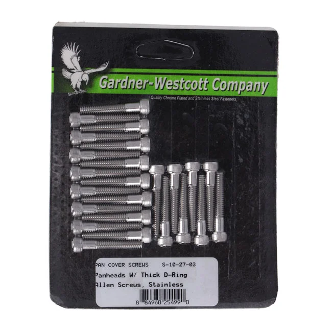 Gardner-Westcott GW, Panhead rocker cover screw kit. SS allen. Long