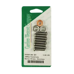 Gardner-Westcott GW, rocker box top bolt kit. Buttonhead, stainless