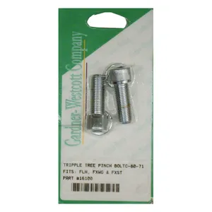 Gardner-Westcott Triple tree pinch bolt set. Chrome Allen heads