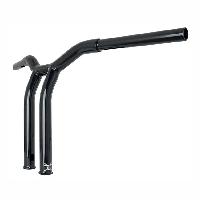 Burly Dominator raked 1-1/4" T-bar 12" rise. Gloss black