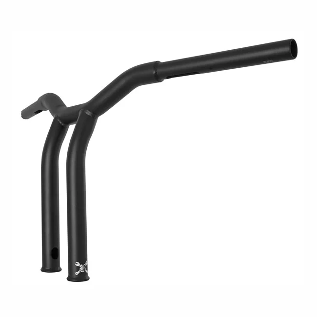 Burly Dominator raked 1-1/4" T-bar 12" rise. Matte black