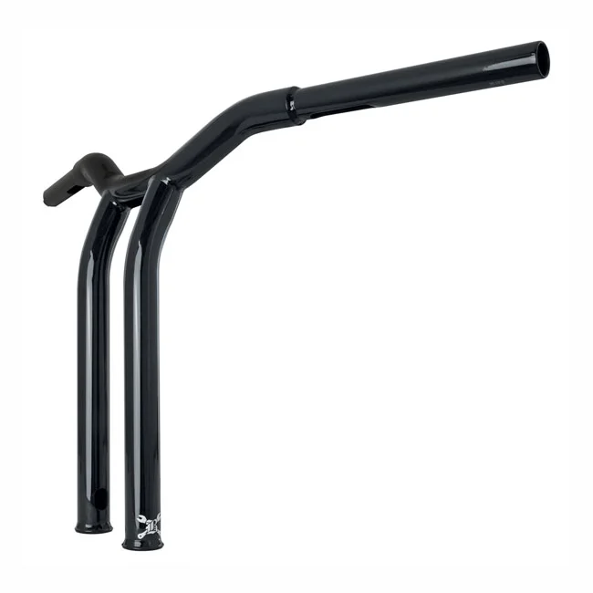 Burly Dominator raked 1-1/4" T-bar 14" rise. Gloss black
