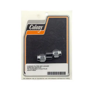 Colony Colony, 54-78 air cleaner screws. Chrome, Cap style