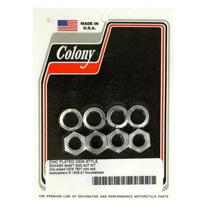 Colony Colony, rocker shaft end nut kit. Zinc