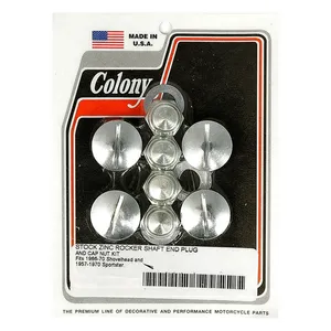 Colony Colony, rocker shaft plug & nut kit. Slotted. Zinc