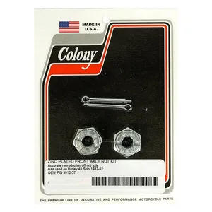 Colony Colony axle nut kit. Front