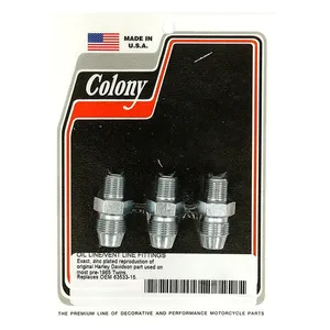 Colony Colony, oil line fitting set. Zinc