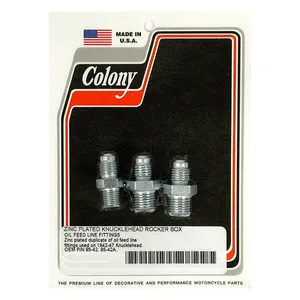 Colony Colony, Knuckle rocker box oil feed fitting. Zinc