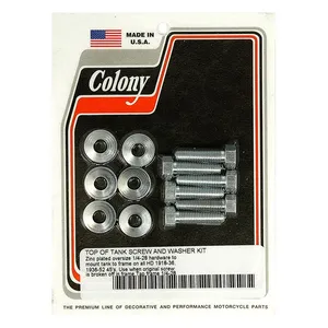 Colony Colony, gas tank mount kit. Zinc plated. Oversize
