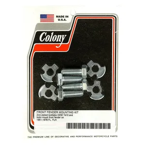 Colony Colony, front fender mount kit. Zinc