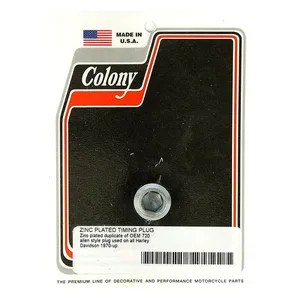 Colony Colony, timing plug. OEM style allen. Zinc
