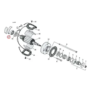 MCS Ball bearing, brush end generator